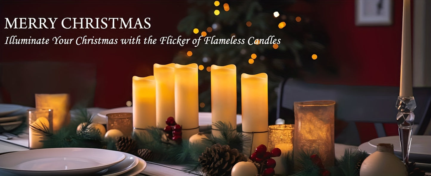 24 Indoor Outdoor Flameless Candles/set, LED Candles, With 4 Remote Controls And Timer (4 "high 5" "6" *2). 2"") Halloween Wedding Decoration, Home Decoration, Gift Giving, Battery Powered (no Plug)IP44