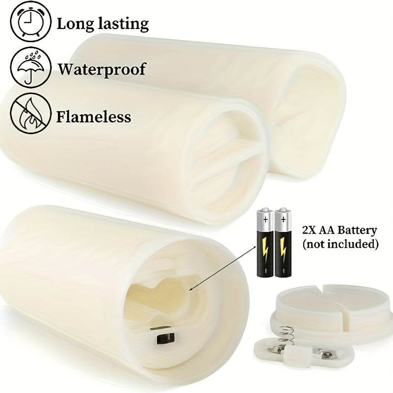 72 Indoor Outdoor Flameless Candle Lights, LED Candles with 4 Remotes And Timers (height 4 "5" 6 "X 2). 2 Inch) for Halloween Wedding Holiday Lights, Home Decorations, Gift-giving, Christmas IP44, Room Decor, Easter, Bedroom