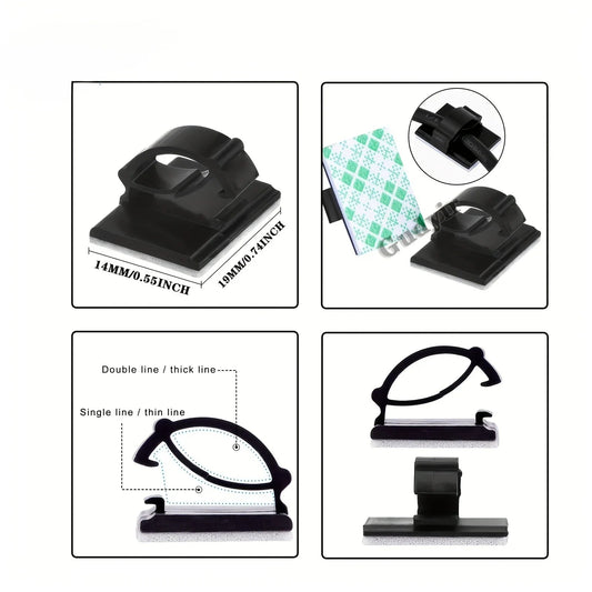Cable Clips for Wire Management in Car, Office & Home - PureShop