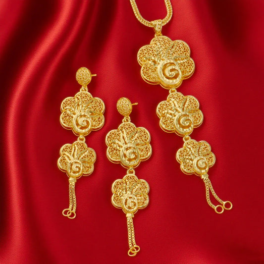 Luxury Earrings Necklace Jewelry Sets