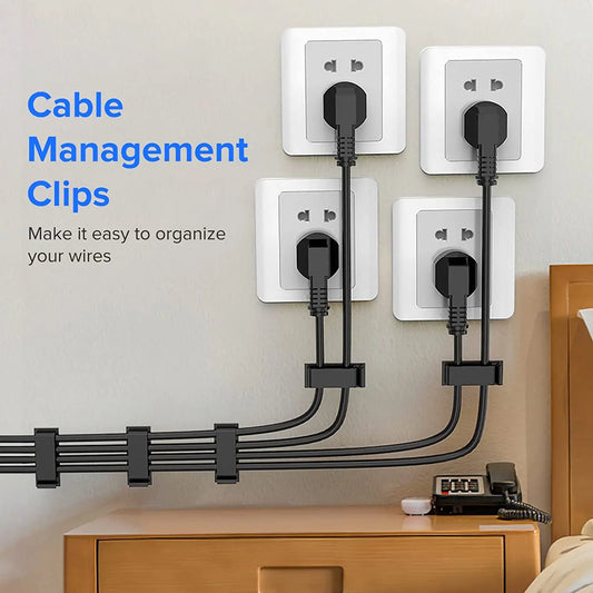 5/10Pcs Cable Clips Self Adhesive Cable Management Clips Cord Organizer Wire Clips Cord Holder for Appliances PC Home Office