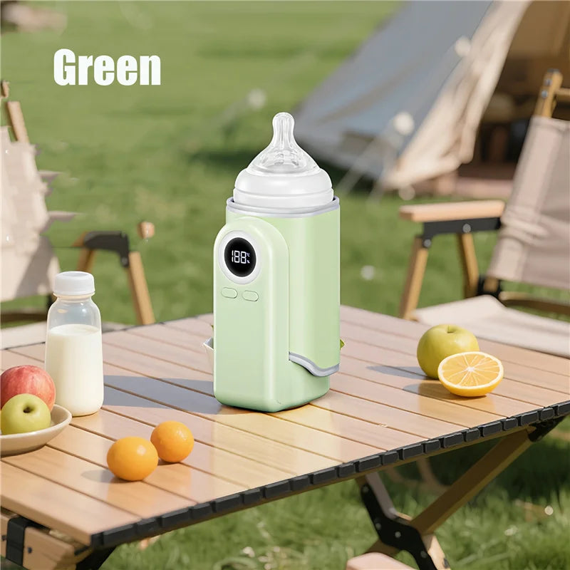 Bottle Warmer 4 in 1 Fast Heating Baby Milk Warmer with Accurate Temperature Display USB Charging Portable Wireless Milk Warming