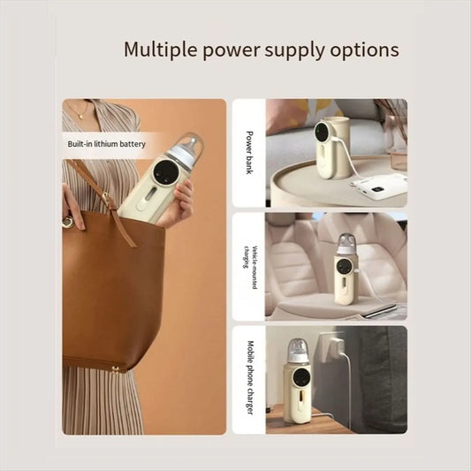 Punctual- Portable Baby Bottle Warmer Wireless Milk Heater with Constant Temperature Control USB Insulated Milk Cover for Travel