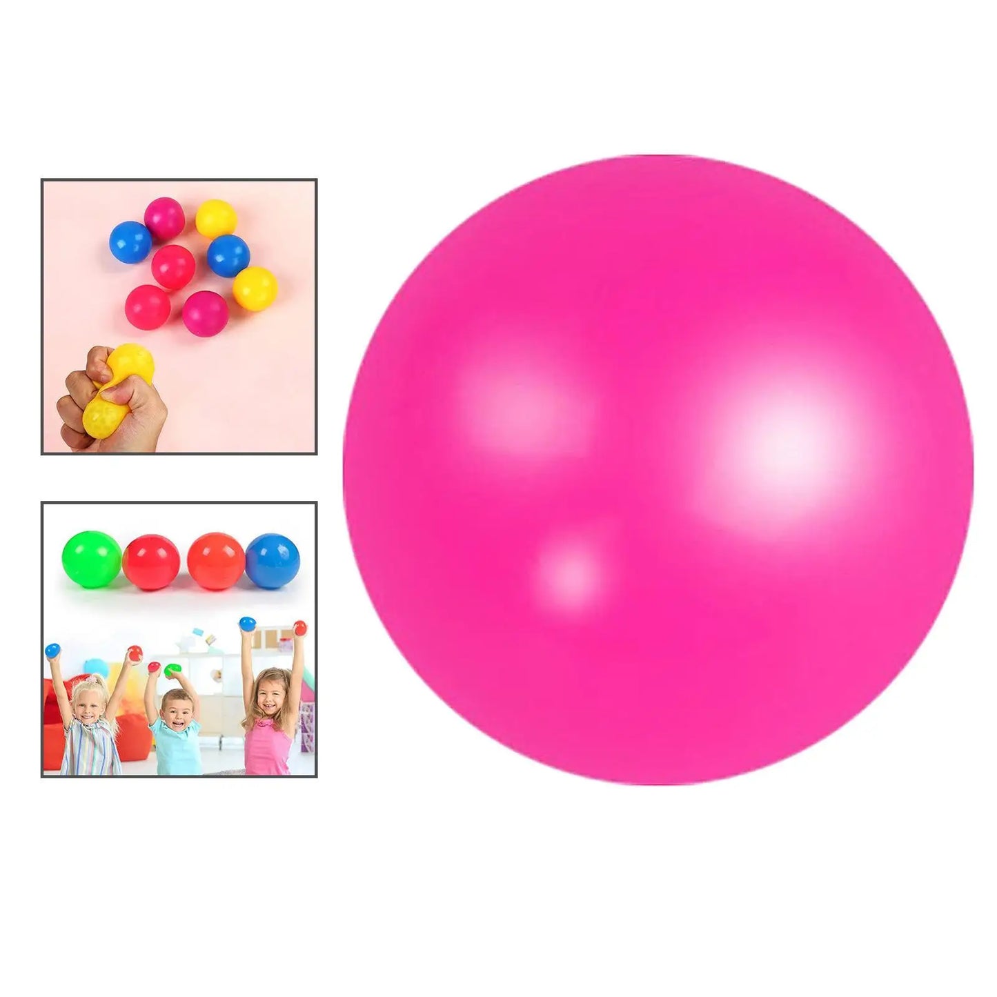 Soft Squeeze Toy Pressure Release Sticky Squash Ball Cute Stick Ball Stick Wall Ball Toys Squishy Toys for Children Fun Play