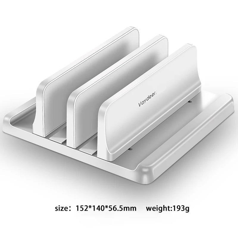 Plastic Vertical Laptop Stand Holder Adjustable Desktop Notebook Dock Space-Saving 3 In 1 computer stand