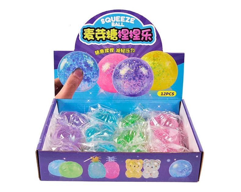 2024 Squishy Funny Maltose Syrup Stress Balls Gold Flour Buns Dumplings Pinched Squeezed Fingertip Toys Antistress Kids Toy Gift