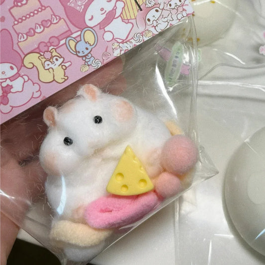 Taba Squishy Toy Mushy Silicone Mochi Toy Fuzzy Cute Hamster Handmade NEW Fidget Toy Relief Stress Relax Gift
