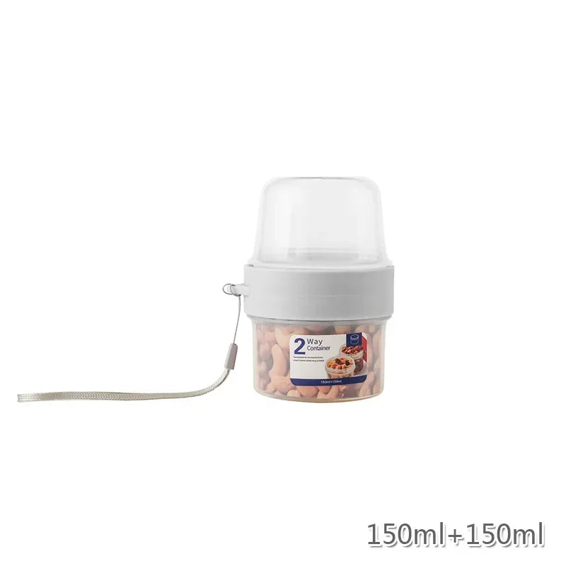 Carry Breakfast Cup Salad Cups Portable Yogurt Cereal Oatmeal Snacks Parfait Containers Salad Dressing Holders with Lid Forks