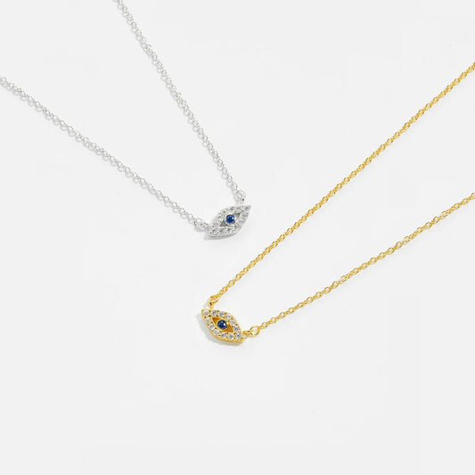 ANDYWEN Winter 925 Sterling Silver Gold Locky Eye Blue