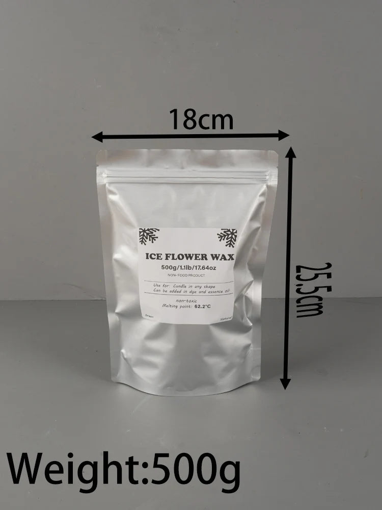 500g-1000g White Sand Wax Ice Flower Wax DIY Scented Candle Making Accessories Snowflake Wax Pearl Candles Sand Painting Tools