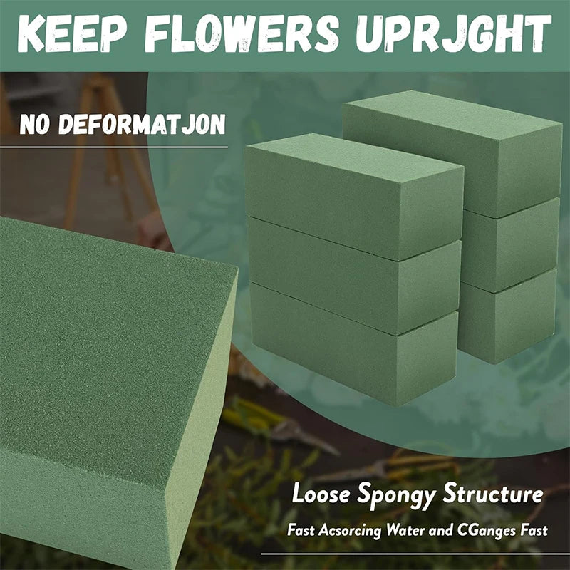 Flower Foam Green Square Foam For Flower Arrangements Foam Blocks DIY Flower Holder Wedding Crafts Flower Arrangement Foams Mud