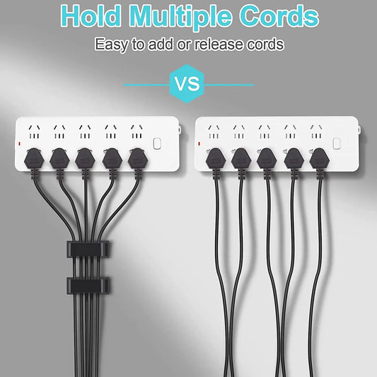 Cable Clips Self Adhesive Cord Management Black Wire Holder Organizer Clamp Self-adhesive Car Wire Clip Accessories