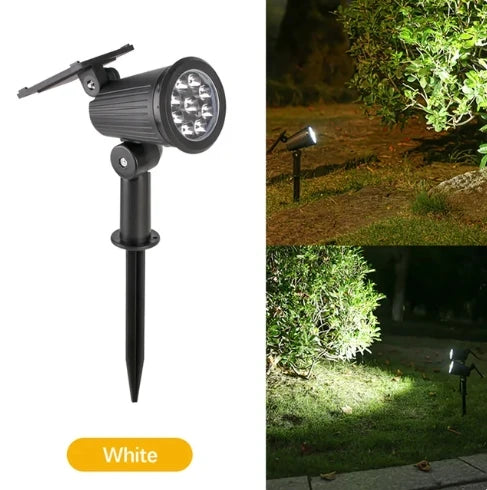 9Led Solar Spotlights, Outdoor Waterproof - Adjustable Brightness