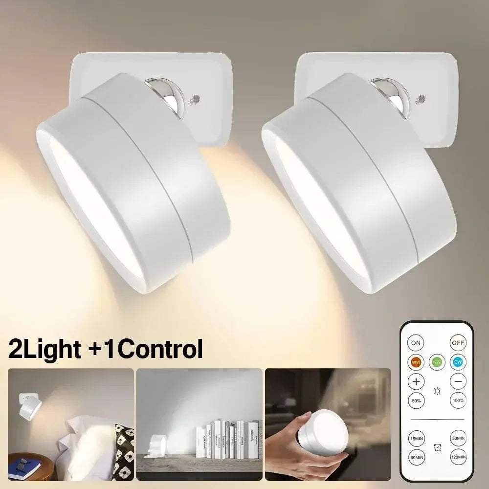 Wall Lights Battery Operated 360° Rotatable Touch Control Wall lamp