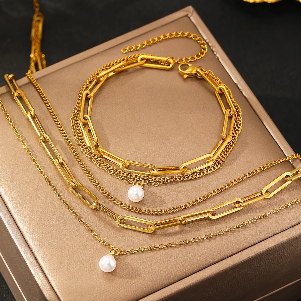 Modern Stainless Steel Jewelry Set - PureShop
