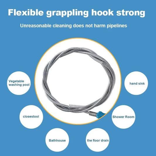 Flexible Metal Spring Drain Cleaner Tool Set - PureShop