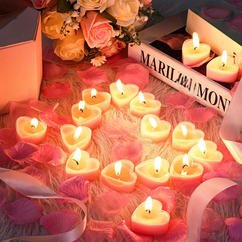 Heart-Shaped Tea Candles pureshop