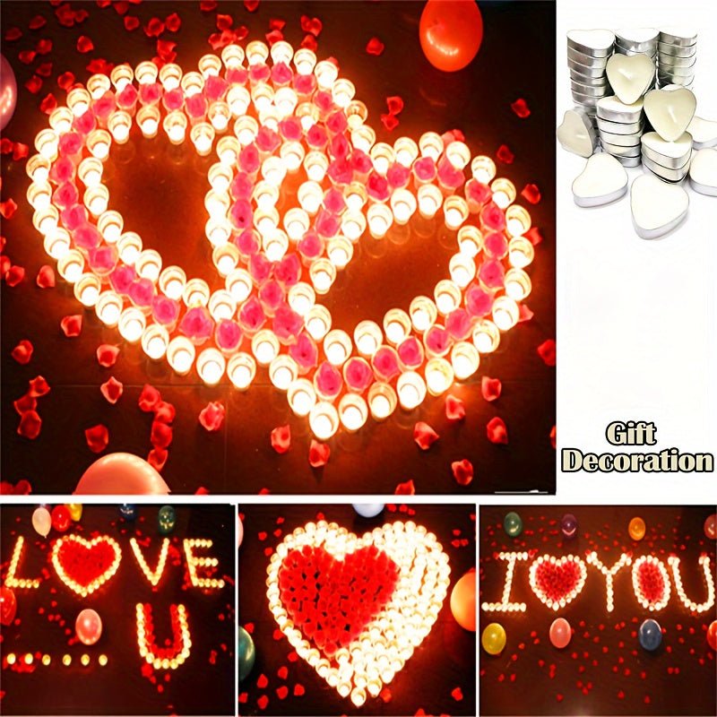 Heart-Shaped Tea Candles pureshop