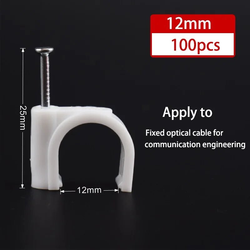 Cable Clips Set - Wire Tacks Nails Coax Clamps for Cords - PureShop