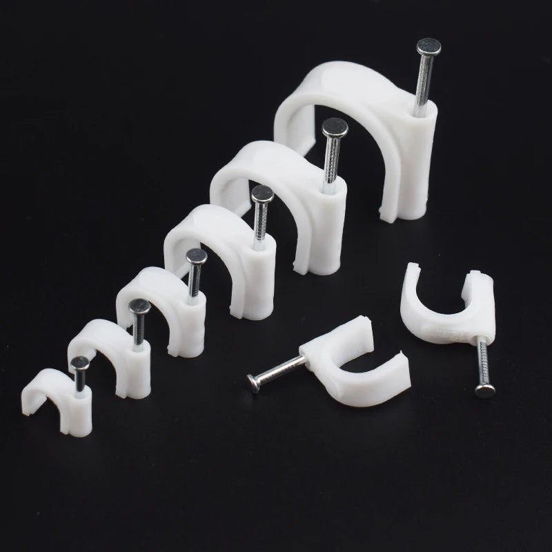 Cable Clips Set - Wire Tacks Nails Coax Clamps for Cords - PureShop