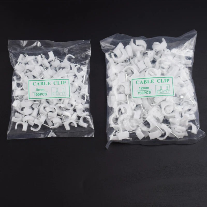 Cable Clips Set - Wire Tacks Nails Coax Clamps for Cords - PureShop