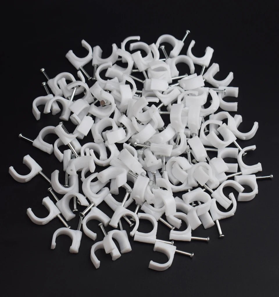 Cable Clips Set - Wire Tacks Nails Coax Clamps for Cords - PureShop