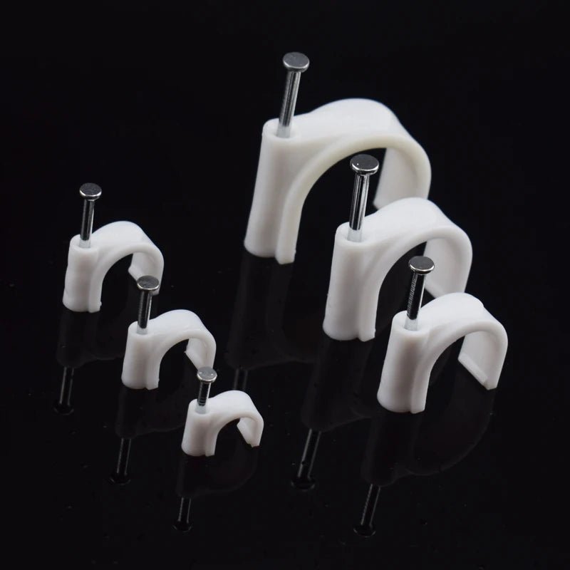 Cable Clips Set - Wire Tacks Nails Coax Clamps for Cords - PureShop