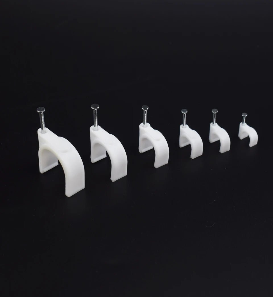 Cable Clips Set - Wire Tacks Nails Coax Clamps for Cords - PureShop
