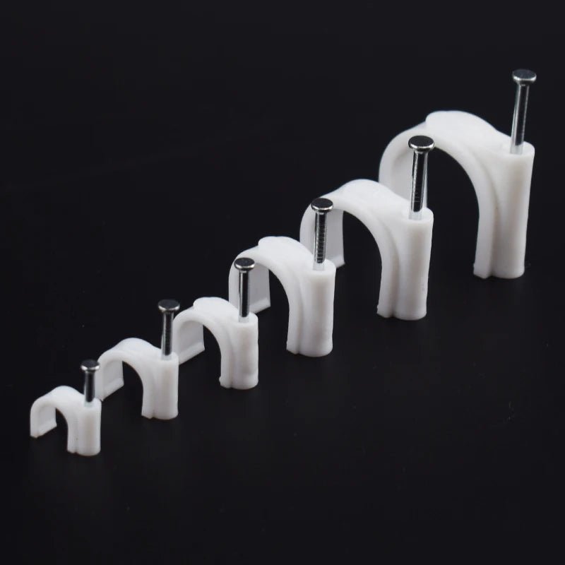 Cable Clips Set - Wire Tacks Nails Coax Clamps for Cords - PureShop