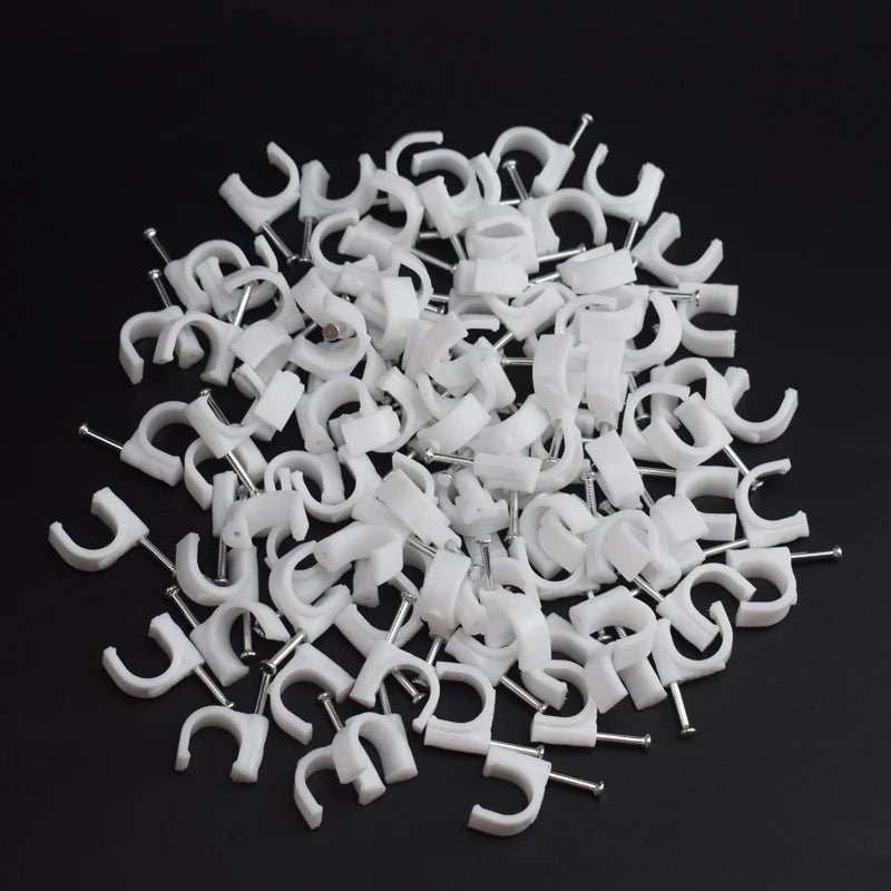 Cable Clips Set - Wire Tacks Nails Coax Clamps for Cords - PureShop