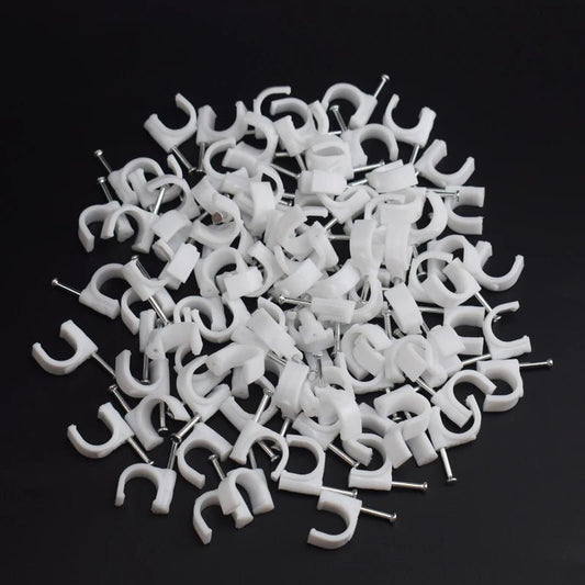 Cable Clips Set - Wire Tacks Nails Coax Clamps for Cords - PureShop