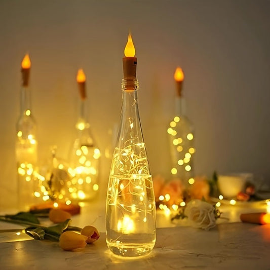 10-Pack LED Flameless Cork Bottle String Lights - PureShop