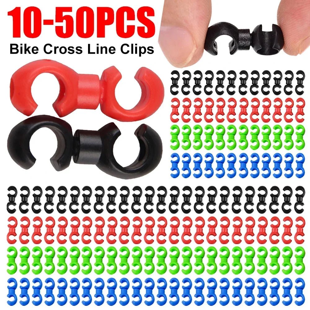10pcs Bicycle Rotatable Line Pipe Buckle MTB Bike Derailleur Shift Cable Clips - PureShop