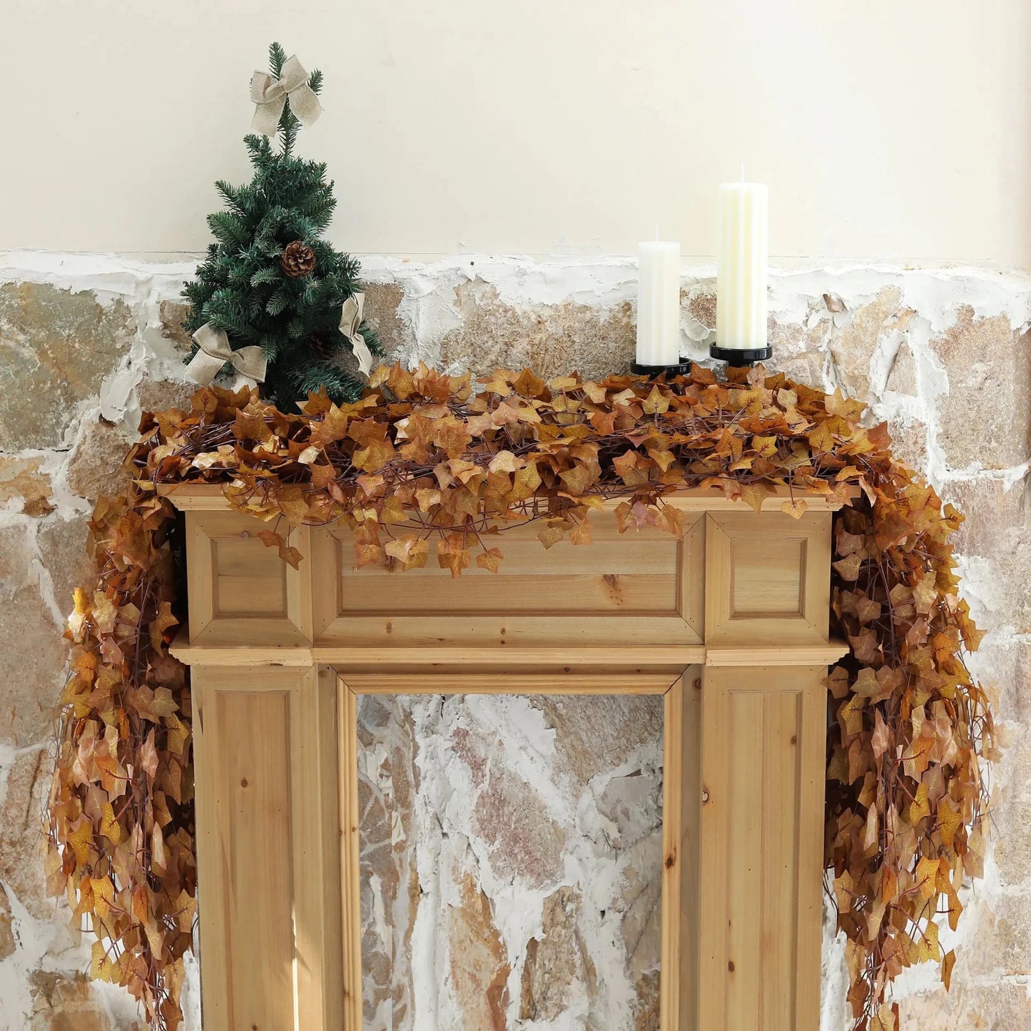 Artificial Maple Leaf Garland for Fall Room Decor, Thanksgiving Accents - PureShop