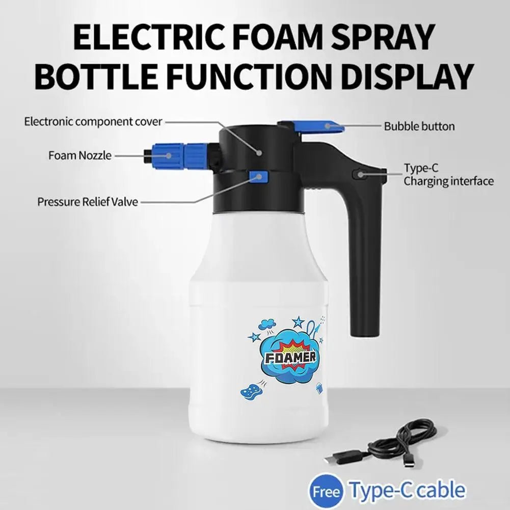 1.5L electric foam spray car washing foam generator foam gun 1h durable car washing foam washing - PureShop