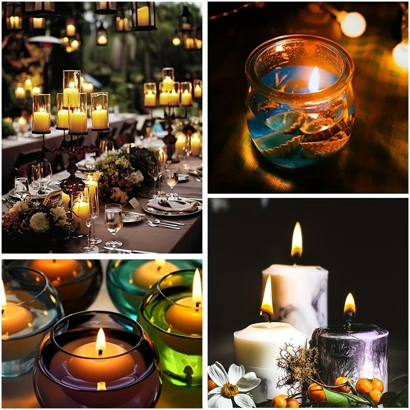 50/100pcs Value Pack Cotton Candle Wicks, Pre-Waxed Low Smoke Candle Making Kits With 5 Candle Wick Holders And 60 Glue Dots, For Soy Beeswax Adults Making Candles