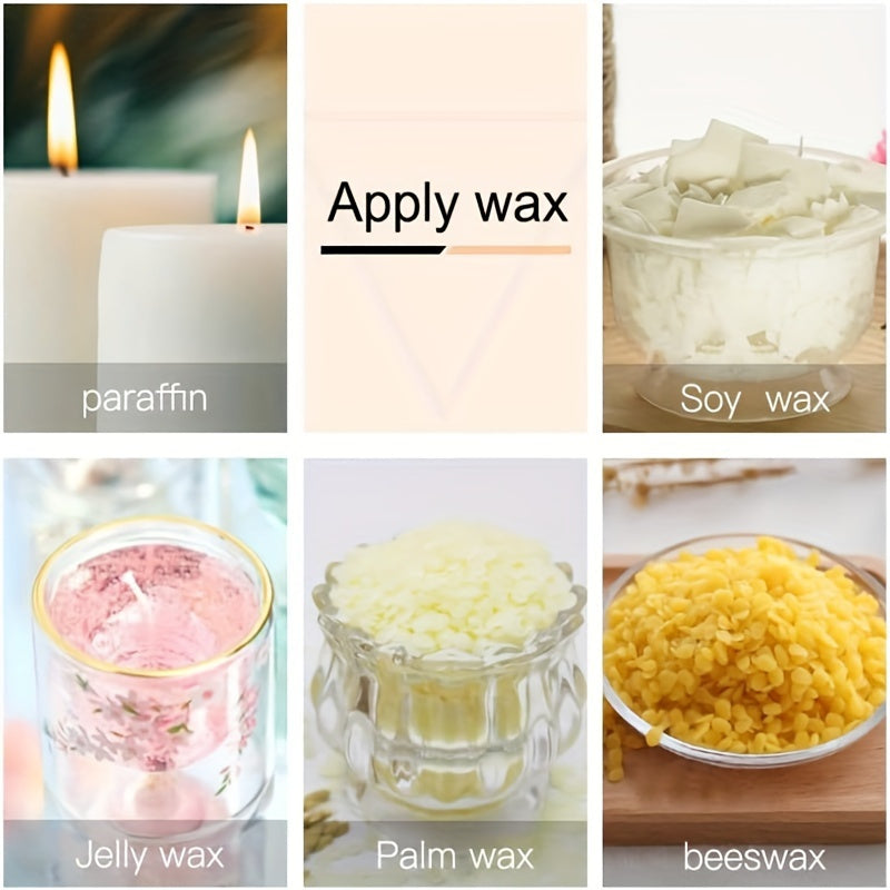 50/100pcs Value Pack Cotton Candle Wicks, Pre-Waxed Low Smoke Candle Making Kits With 5 Candle Wick Holders And 60 Glue Dots, For Soy Beeswax Adults Making Candles