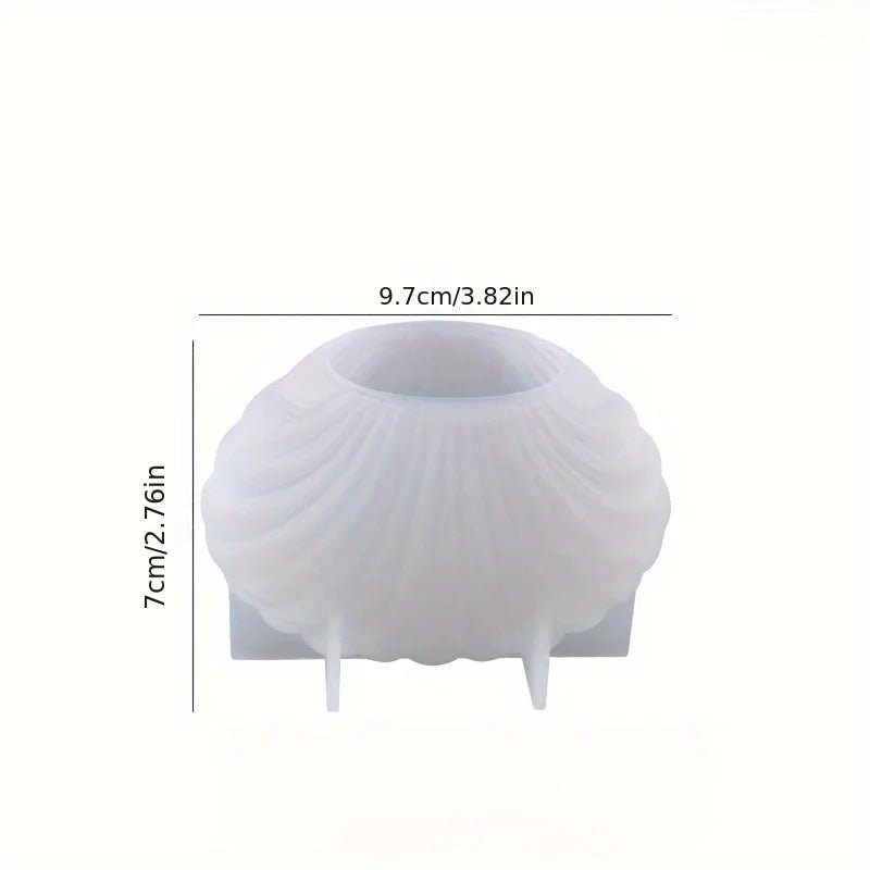 1pc 3D Shell Silicone Scented Candle Mold for DIY Aromatherapy Wax and Clay Crafts - PureShop