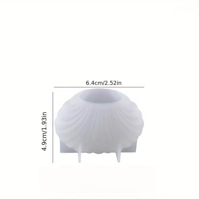1pc 3D Shell Silicone Scented Candle Mold for DIY Aromatherapy Wax and Clay Crafts - PureShop