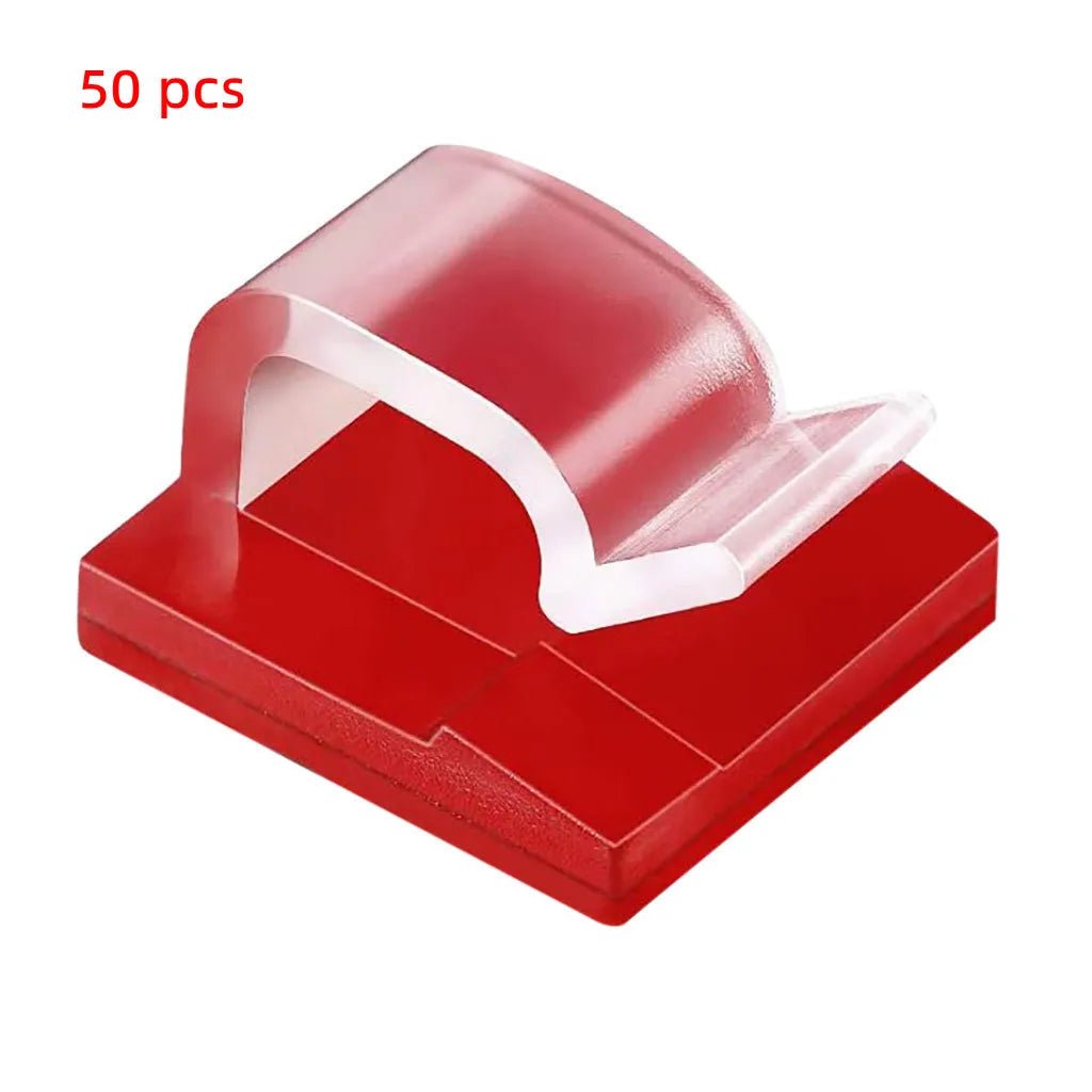 Self Adhesive Cable Clips Cord Management Black Wire Holder Organizer Car Accessories - PureShop