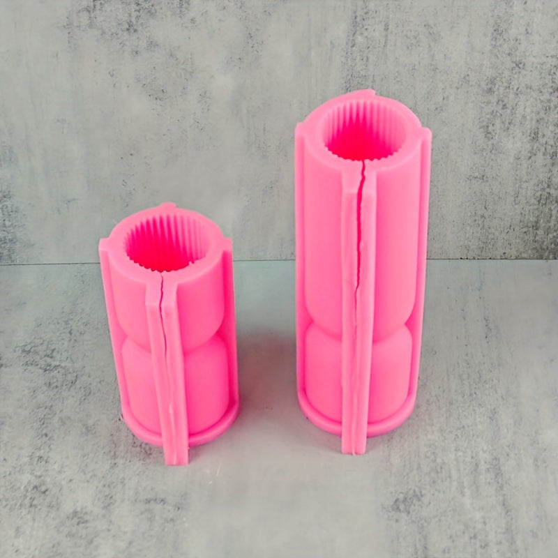 2pcs Premium Silicone Mold for Geometric Stripe Cylindrical and Tall Pillar Candles