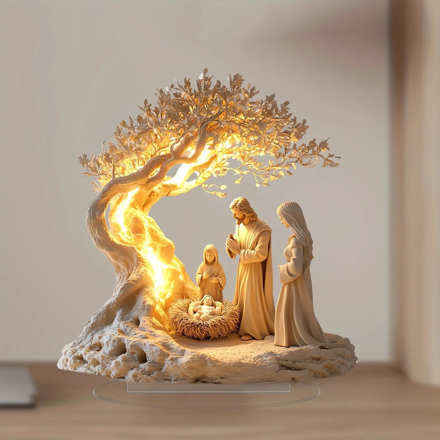 Moonlit Tree Prayer 2D Art Decor Religious Gift - PureShop