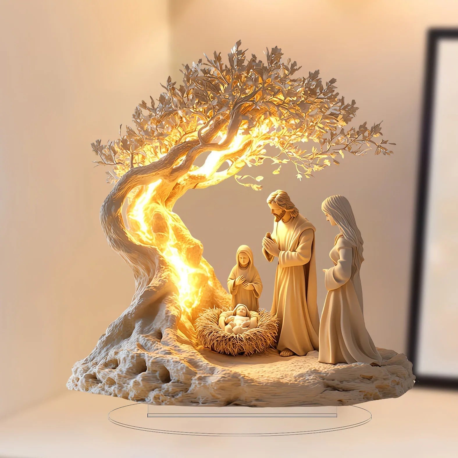 Moonlit Tree Prayer 2D Art Decor Religious Gift - PureShop