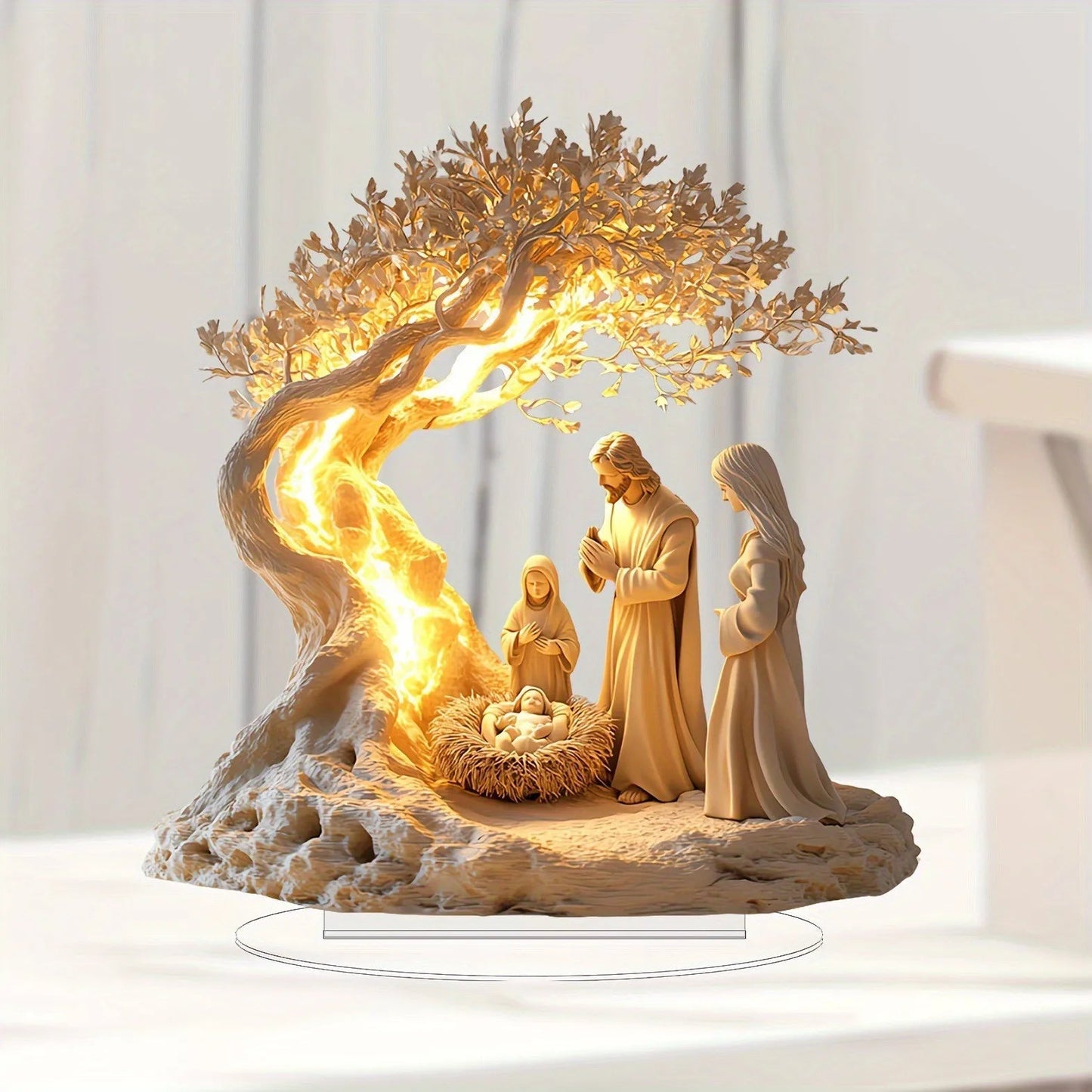 Moonlit Tree Prayer 2D Art Decor Religious Gift - PureShop