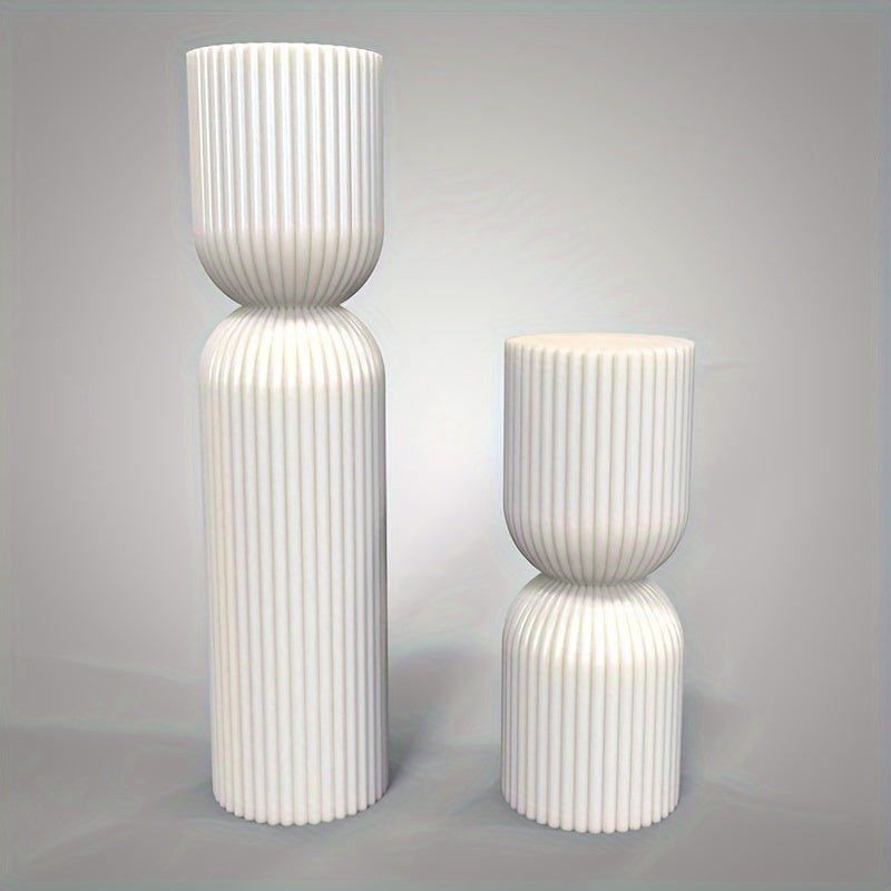 2pcs Premium Silicone Mold for Geometric Stripe Cylindrical and Tall Pillar Candles - PureShop