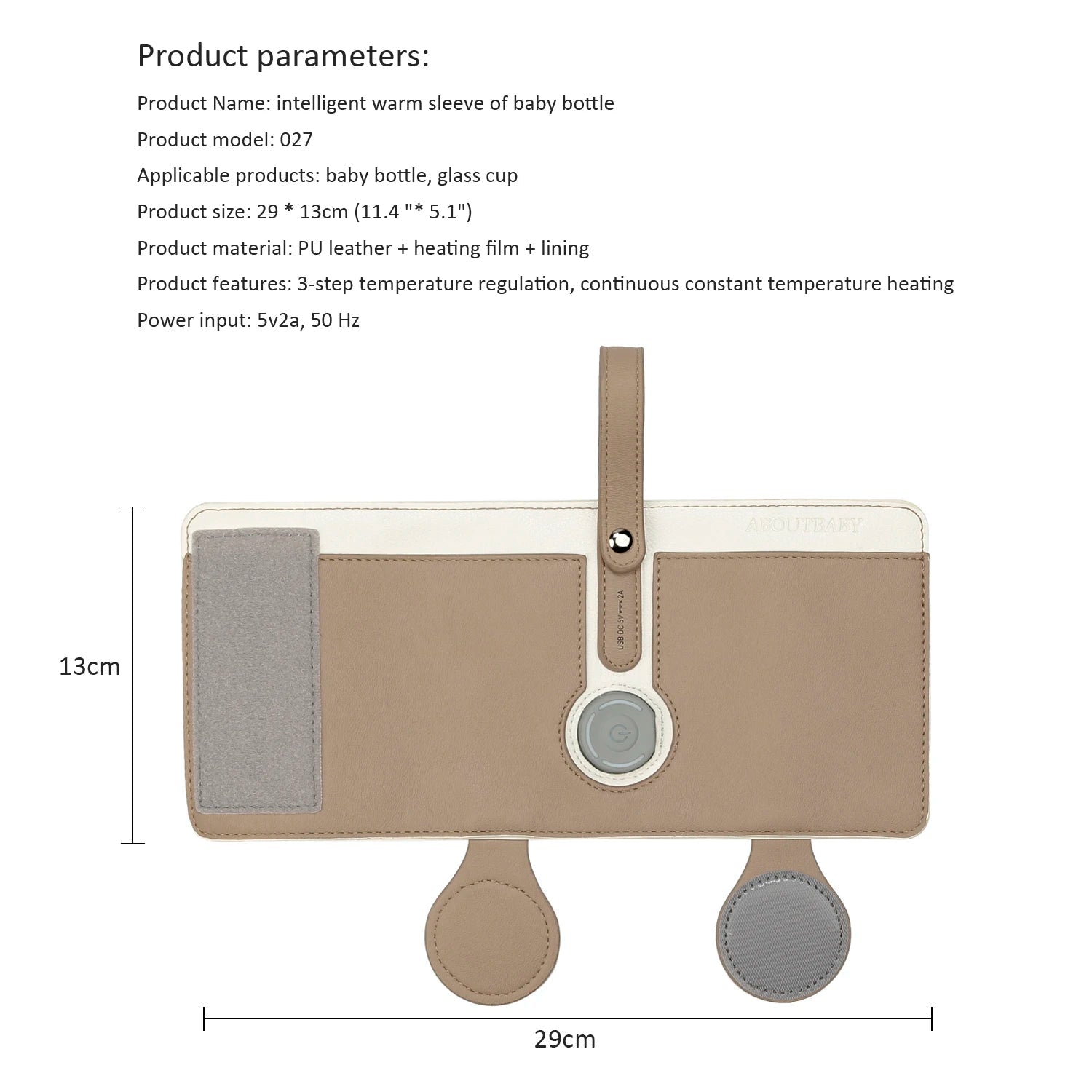3 Temperature Adjustable Portable Baby Bottle Warmer, Portable Car Travel Bottle Warmer USB Milk Heat Keeper Baby Bottle Warmer - PureShop