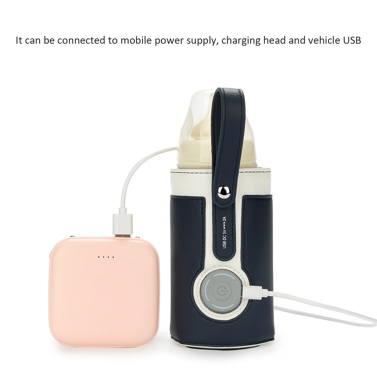 3 Temperature Adjustable Portable Baby Bottle Warmer, Portable Car Travel Bottle Warmer USB Milk Heat Keeper Baby Bottle Warmer - PureShop