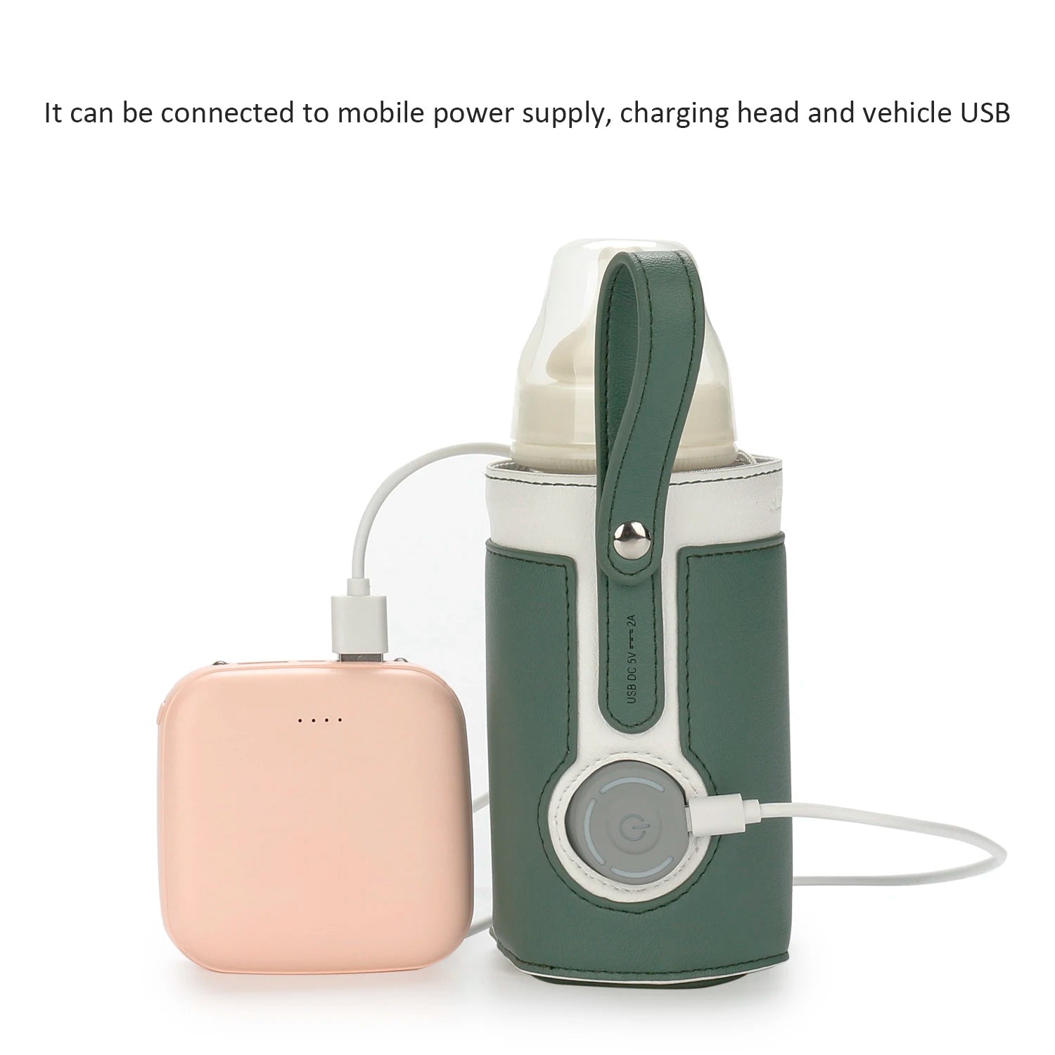 3 Temperature Adjustable Portable Baby Bottle Warmer, Portable Car Travel Bottle Warmer USB Milk Heat Keeper Baby Bottle Warmer - PureShop