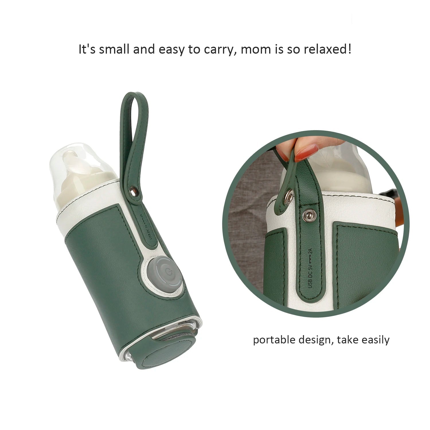 3 Temperature Adjustable Portable Baby Bottle Warmer, Portable Car Travel Bottle Warmer USB Milk Heat Keeper Baby Bottle Warmer - PureShop