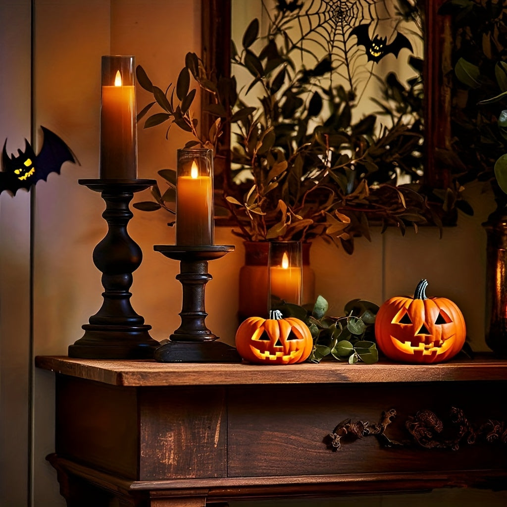 9pcs Flameless Candles, Flickering LED Pillar Candles, Battery Operated Candles with Remote & Timer, Decorative, Valentine's Day, Wedding, Home Decoration, Halloween, Christmas, Best for Christmas